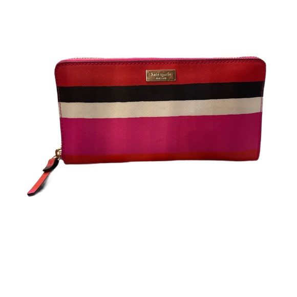 Kate Spade Multicolor Striped Tote and Matching Wallet EUC - Picture 9 of 15